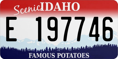 ID license plate E197746