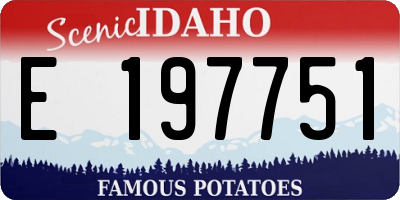 ID license plate E197751