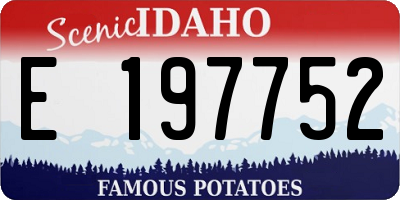 ID license plate E197752