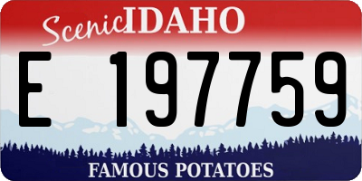 ID license plate E197759
