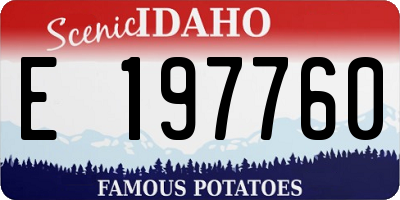 ID license plate E197760