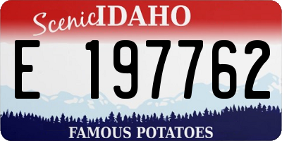 ID license plate E197762