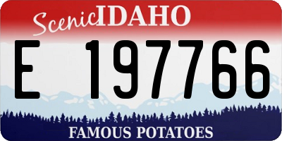 ID license plate E197766