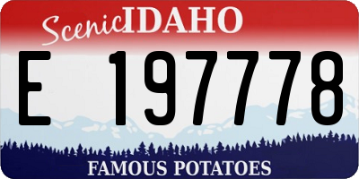 ID license plate E197778
