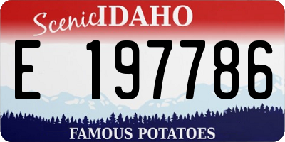 ID license plate E197786