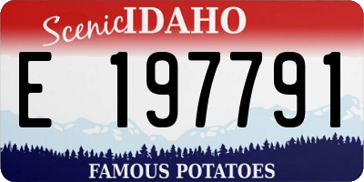 ID license plate E197791