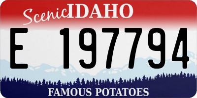 ID license plate E197794
