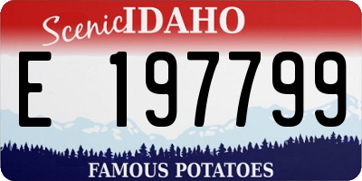 ID license plate E197799