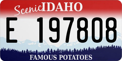 ID license plate E197808