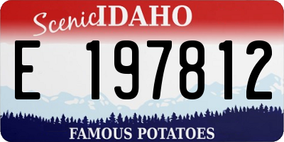 ID license plate E197812