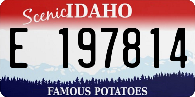 ID license plate E197814