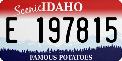 ID license plate E197815