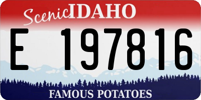 ID license plate E197816