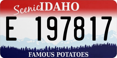 ID license plate E197817