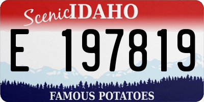 ID license plate E197819