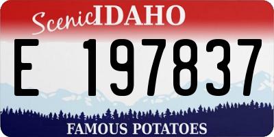 ID license plate E197837