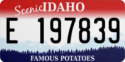 ID license plate E197839
