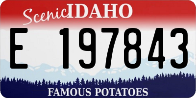 ID license plate E197843