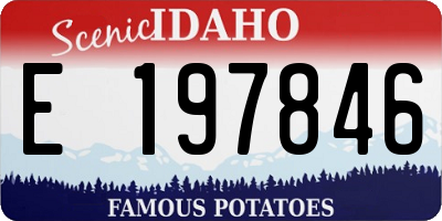 ID license plate E197846