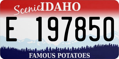 ID license plate E197850