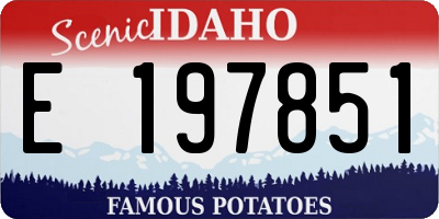 ID license plate E197851