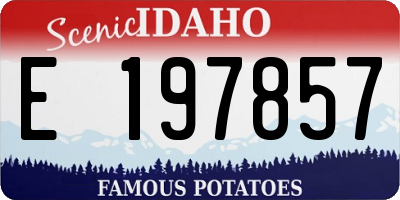 ID license plate E197857