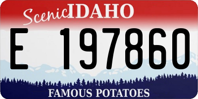 ID license plate E197860