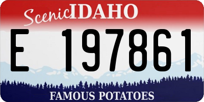 ID license plate E197861