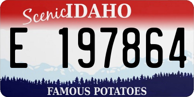 ID license plate E197864
