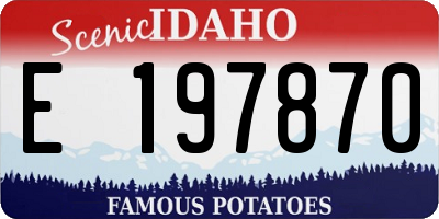 ID license plate E197870