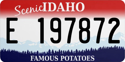 ID license plate E197872