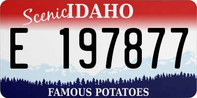 ID license plate E197877