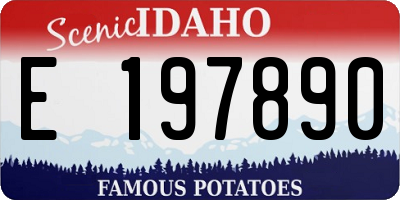 ID license plate E197890