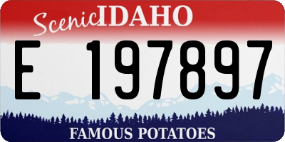 ID license plate E197897