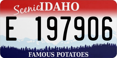 ID license plate E197906