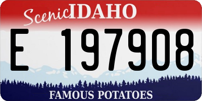 ID license plate E197908