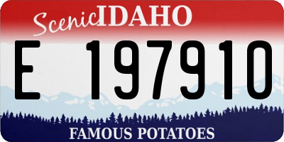 ID license plate E197910