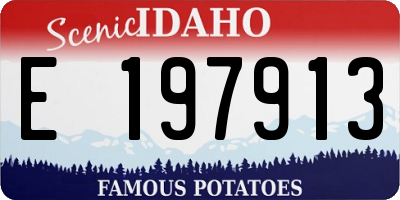 ID license plate E197913