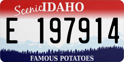 ID license plate E197914