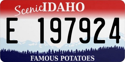 ID license plate E197924