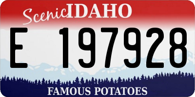 ID license plate E197928
