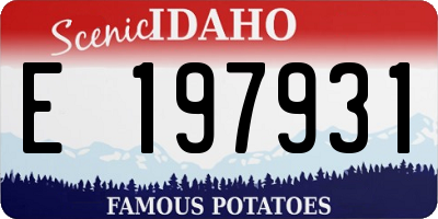 ID license plate E197931