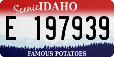 ID license plate E197939