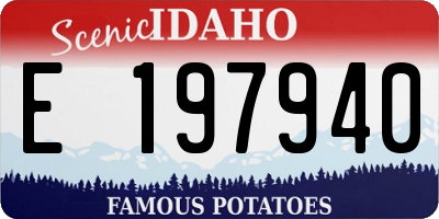 ID license plate E197940