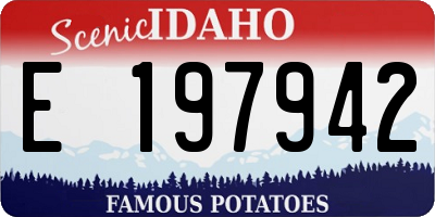 ID license plate E197942