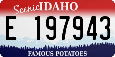 ID license plate E197943