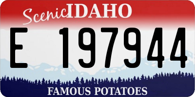 ID license plate E197944