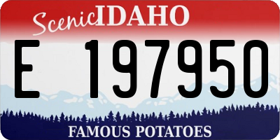 ID license plate E197950