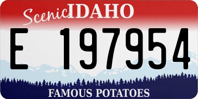 ID license plate E197954