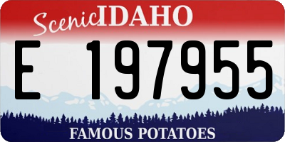 ID license plate E197955